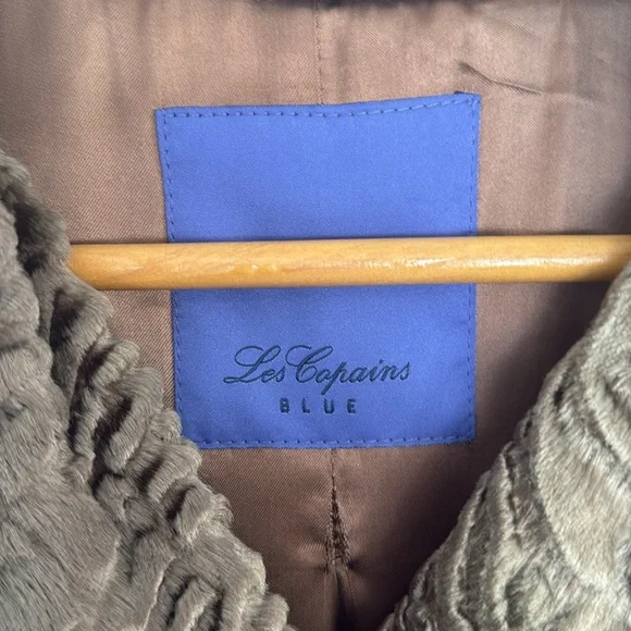 Les Copains Brown Faux Fur Jacket, Sz IT44/US8 - Picture 5 of 12